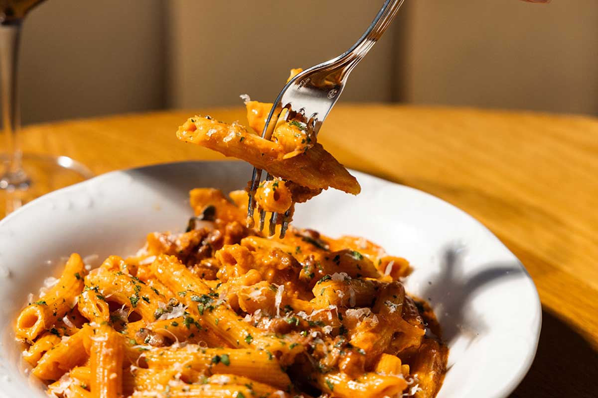 Penne alla Vodka at LAVO Italian Restaurant Las Vegas.