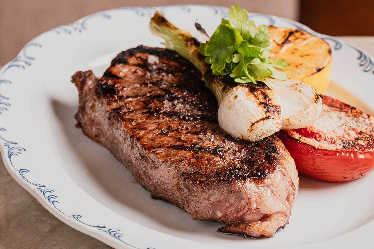 New York Strip at LAVO Italian Restaurant Las Vegas.